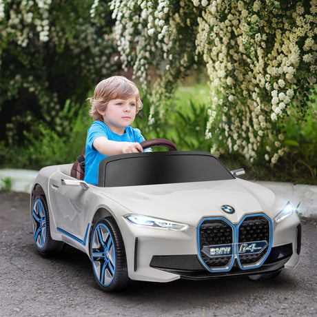 easycomfort easycomfort macchina elettrica per bambini 3 6 anni con licenza bmw con telecomando clacson e fari 115x67x45 cm bianca
