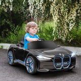 easycomfort easycomfort macchina elettrica per bambini 3 6 anni con licenza bmw con telecomando clacson e fari 115x67x45 cm nera