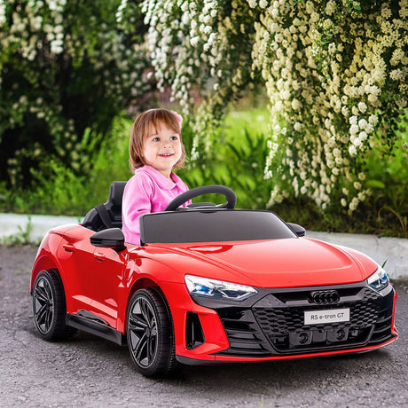 easycomfort easycomfort macchina elettrica per bambini 5 anni max licenza audi con pulsanti cinture e fari 103x58x41 cm rossa e nera