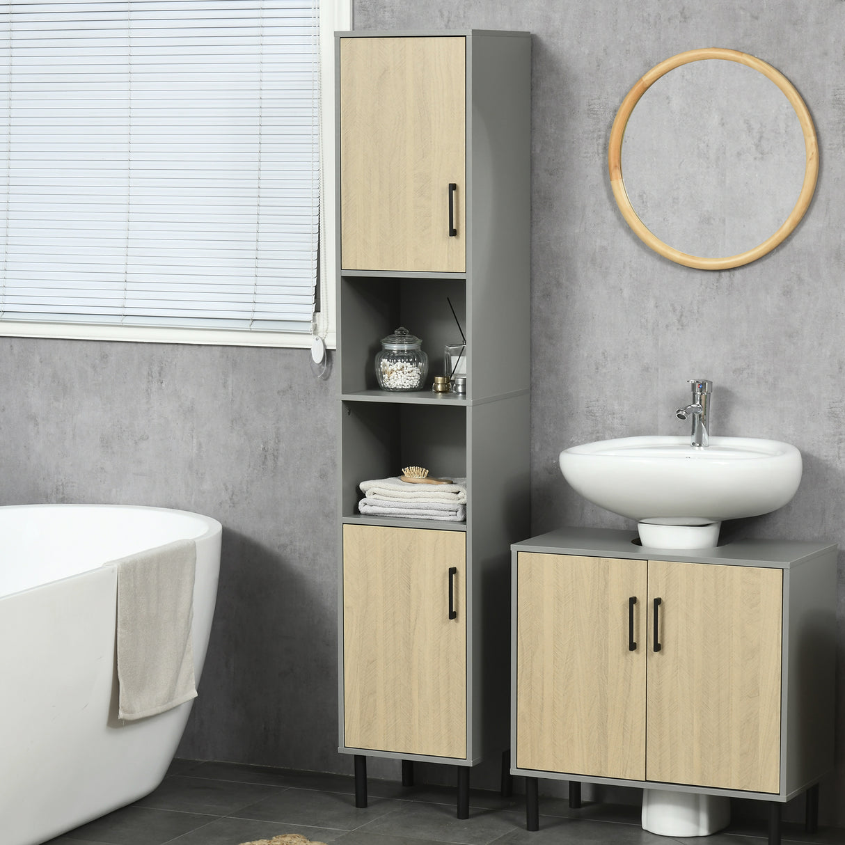 immagine-2-easycomfort-easycomfort-mobile-bagno-con-2-ripiani-aperti-in-truciolato-e-2-armadietti-con-ripiani-regolabili-31-4x30x165cm