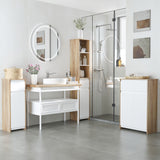 easycomfort easycomfort mobile bagno con cassetto e armadietto con ripiano regolabile interno in mdf 32 6x30x90 cm