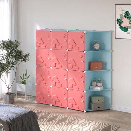 immagine-2-easycomfort-easycomfort-mobile-scarpiera-modulare-salvaspazio-a-fungo-16-cubi-in-acciaio-e-pp-145x47x145-cm-rosa-e-blu