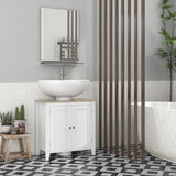easycomfort easycomfort mobile sottolavabo bagno a u con ripiano regolabile interno in mdf 60x30x60 cm bianco e color legno