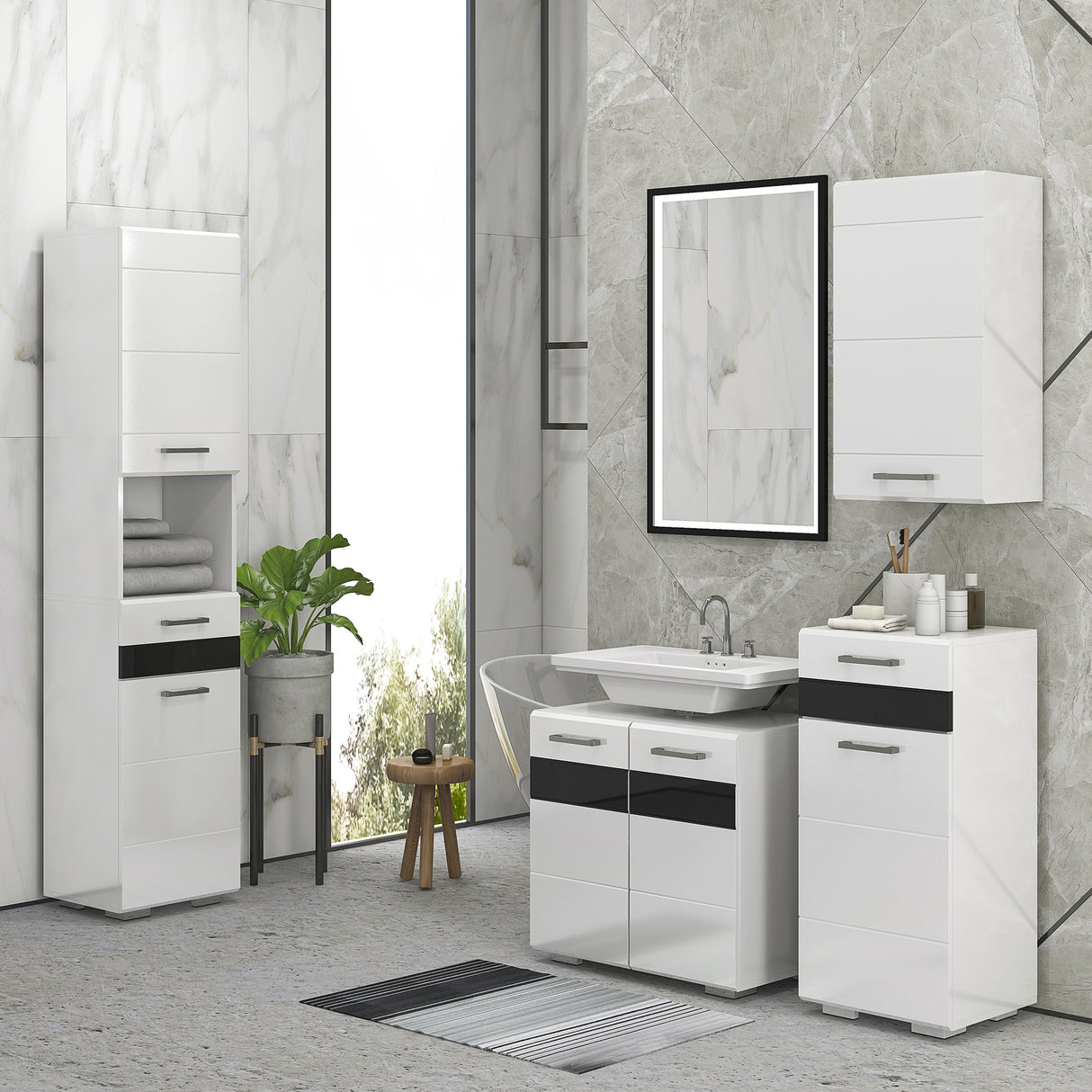 immagine-2-easycomfort-easycomfort-mobiletto-bagno-in-mdf-con-cassetto-e-armadietto-con-ripiano-interno-regolabile-37x32-5x79-cm-bianco