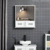 easycomfort easycomfort mobiletto bagno pensile con antine a specchio 55x17 5x60cm bianco