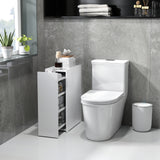 easycomfort easycomfort mobiletto bagno salvaspazio a 3 livelli con binari scorrevoli in legno 47x25x66 5 cm bianco