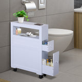 immagine-2-easycomfort-easycomfort-mobiletto-da-bagno-2-cassetti-salvaspazio-con-4-ruote-legno-16x52x71-5cm-bianco-ean-8054111844499