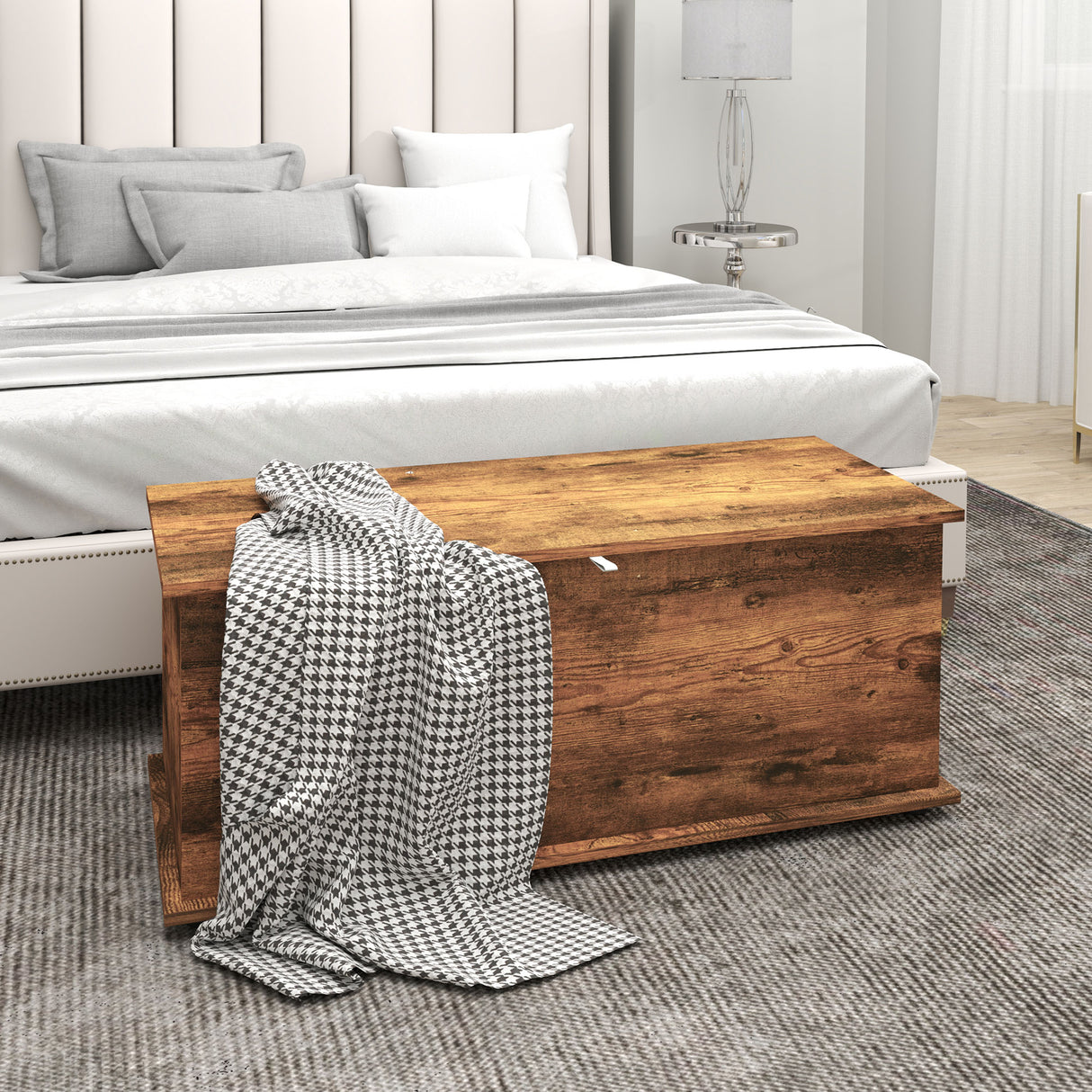 easycomfort easycomfort panca contenitore capacita 120 kg per camera da letto e ingresso in legno 100x40x40 cm marrone