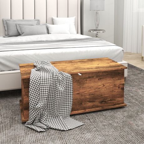 easycomfort easycomfort panca contenitore capacita 120 kg per camera da letto e ingresso in legno 100x40x40 cm marrone