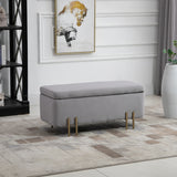 easycomfort easycomfort panca contenitore imbottita per soggiorno e camera da letto 100 x 40 x 42 cm grigio ean 8054144132105