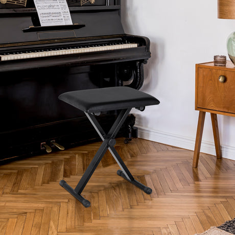 easycomfort easycomfort panca per pianoforte imbottita altezza regolabile pieghevole antiscivolo nero 39x29x47cm ean 8054111840583