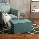 easycomfort easycomfort poggiapiedi 2 in 1 con rivestimento rimovibile in tessuto effetto lino 75x41x41 cm verde