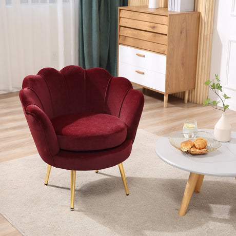 easycomfort easycomfort poltrona a conchiglia poltroncina vintage poltroncina da camera e salotto design elegante con schienale alto 76x67x74cm rosso scuro