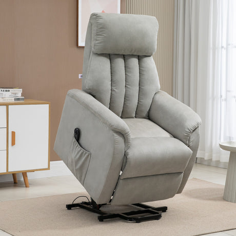 easycomfort easycomfort poltrona alzapersona reclinabile 150 max con telecomando e poggiapiedi 75x93x110 cm grigio