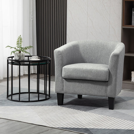 easycomfort easycomfort poltrona moderna imbottita con seduta profonda poltroncina da camera e soggiorno 75x72x74cm grigio