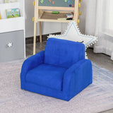 easycomfort easycomfort poltroncina letto 2 in 1 per cameretta bambini con imbottitura e rivestimento flanella blu max 65 kg 47x45x38cm