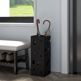 easycomfort easycomfort portaombrelli in metallo con 4 ganci e vaschetta raccogligocce 15 5x15 5x41cm nero