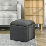 easycomfort easycomfort pouf contenitore imbottito in tessuto teddy morbido per salotto e camera 39x39x39cm grigio