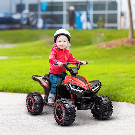 easycomfort easycomfort quad elettrico per bambini 12v 2 velocita ruote larghe con sospensioni e fari led eta 3 5 anni rosso