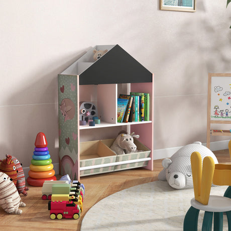 immagine-2-easycomfort-easycomfort-scaffale-portagiochi-per-bambini-con-ripiani-e-cassetti-rimovibili-rosa