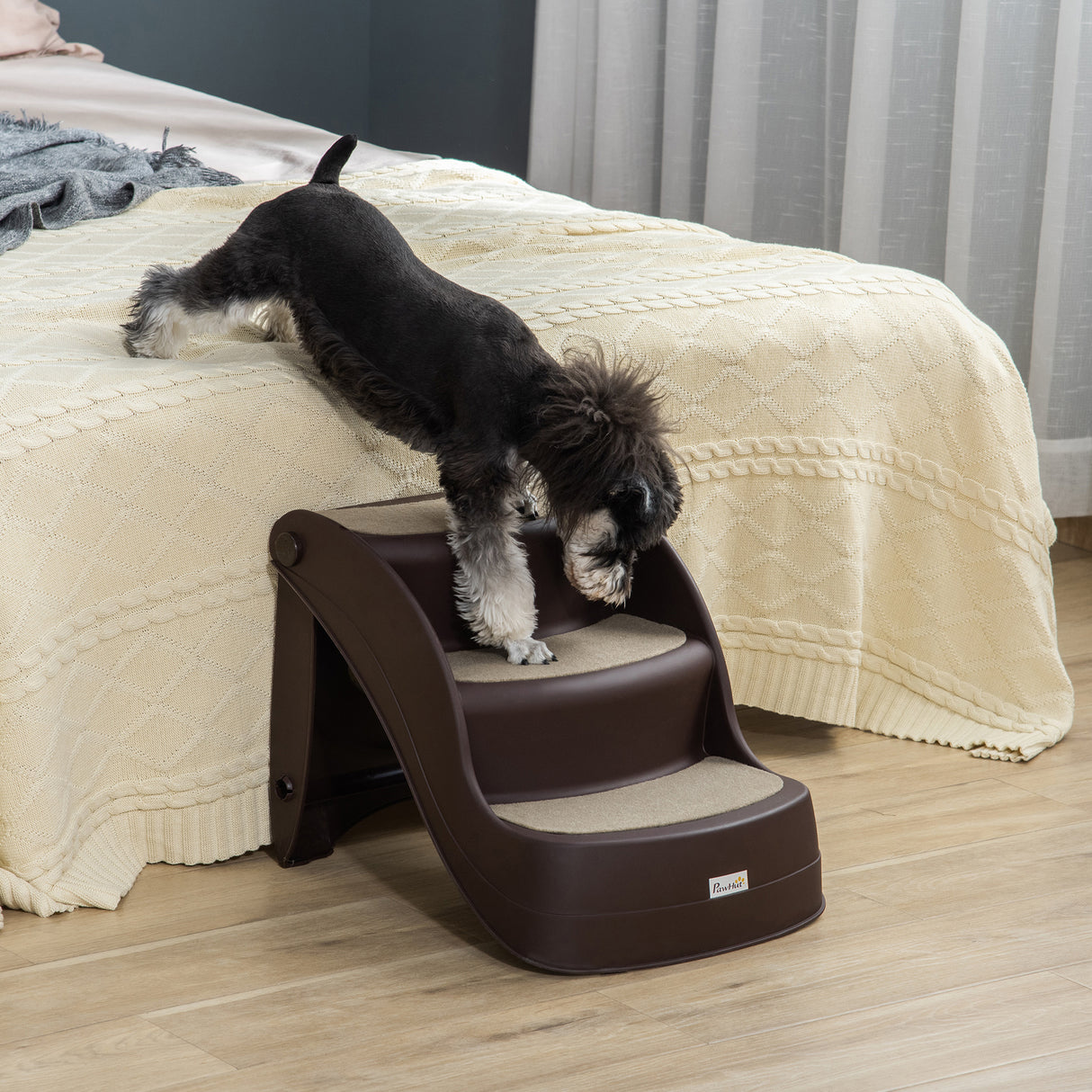 immagine-2-easycomfort-easycomfort-scaletta-per-cani-pieghevole-con-3-gradini-antiscivolo-in-pp-49x38x38-cm-marrone