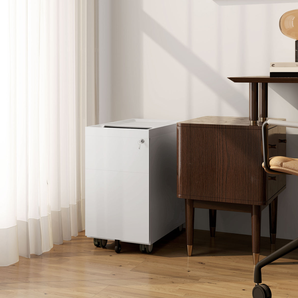 easycomfort easycomfort schedario per ufficio con 2 cassetti fessura a busta e barra per appendere in acciaio 30x50x53 5 cm bianco