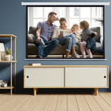 easycomfort easycomfort schermo per proiettore 100 pollici formato 43 regolabile con telecomando schermo di proiezione motorizzato compatto 203x152 cm bianco ean 8054144130989