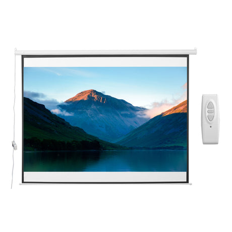 easycomfort easycomfort schermo per proiettore 120 pollici formato 43 regolabile con telecomando schermo di proiezione motorizzato compatto 244x183 cm bianco ean 8054144131894