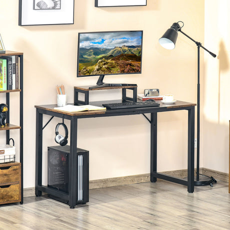 immagine-2-easycomfort-easycomfort-scrivania-con-supporto-per-il-monitor-marrone-nero