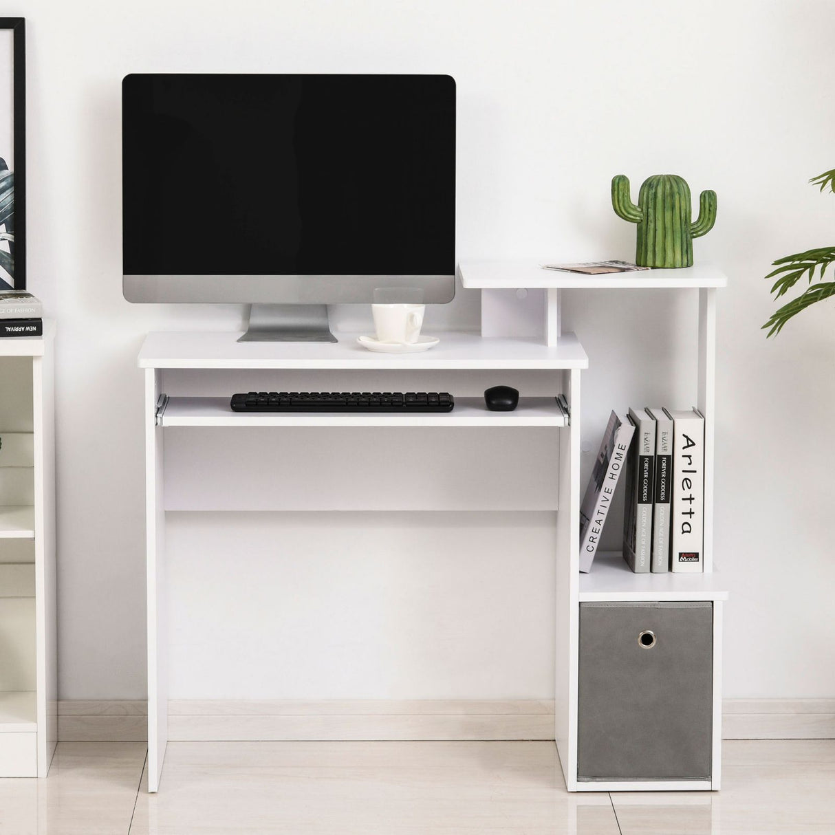 immagine-2-easycomfort-easycomfort-scrivania-per-computer-con-mensola-porta-tastiera-ripiano-e-cassetto-in-tessuto-in-legno-100x40x86-6cm-bianco