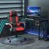 easycomfort easycomfort sedia da gaming reclinabile con supporto lombare e poggiatesta in pelle pu rosso e nero