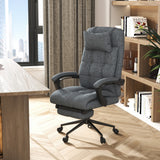 immagine-2-easycomfort-easycomfort-sedia-da-ufficio-ergonomica-reclinabile-sedia-direzionale-con-schiena-alta-poltrona-ufficio-con-poggiatesta-e-poggiapiedi-estraibile-66x70x116-124cm-grigio