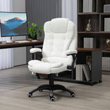 easycomfort easycomfort sedia da ufficio massaggiante e regolabile con telecomando in tessuto teddy 67x74x107 116 cm bianco