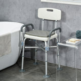 easycomfort easycomfort sedia doccia ad altezza regolabile con braccioli e cuscino rimovibile 53 5x52x80 90 cm bianca