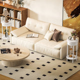 easycomfort easycomfort set 2 comodini con cassetto e ripiano in legno stile contemporaneo 35 5 x 71 cm bianco