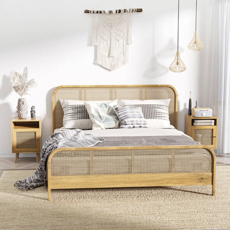 immagine-2-easycomfort-easycomfort-set-2-comodini-in-stile-boho-con-armadietto-e-ripiano-aperto-in-truciolato-rattan-e-mdf-39x35x60-cm