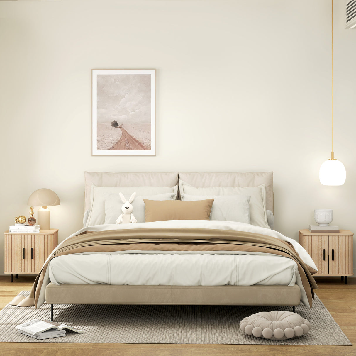 easycomfort easycomfort set 2 comodini in stile nordico con ripiano a 2 livelli in legno e acciaio 48x40x48 cm nero e rovere