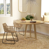 easycomfort easycomfort set 2 sedie da pranzo stile boho da interno in rattan pe con schienale basso e braccioli giallo