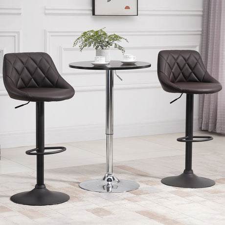 immagine-2-easycomfort-easycomfort-set-2-sgabelli-da-bar-altezza-regolabile-con-base-in-metallo-e-seduta-in-finta-pelle-sgabelli-moderni-con-schienale-e-poggiapiedi-46x48x83-104-cm-marrone-e-nero