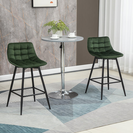 immagine-2-easycomfort-easycomfort-set-2-sgabelli-da-bar-con-schienale-e-poggiapiedi-stile-nordico-in-metallo-e-velluto-verde-45x47x84cm