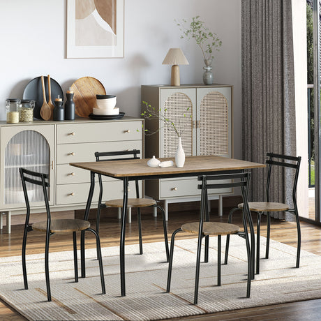 immagine-2-easycomfort-easycomfort-set-5-pezzi-tavolo-e-sedie-da-pranzo-1-tavolo-rettangolare-e-4-sedie-in-acciaio-e-mdf-per-spazi-limitati