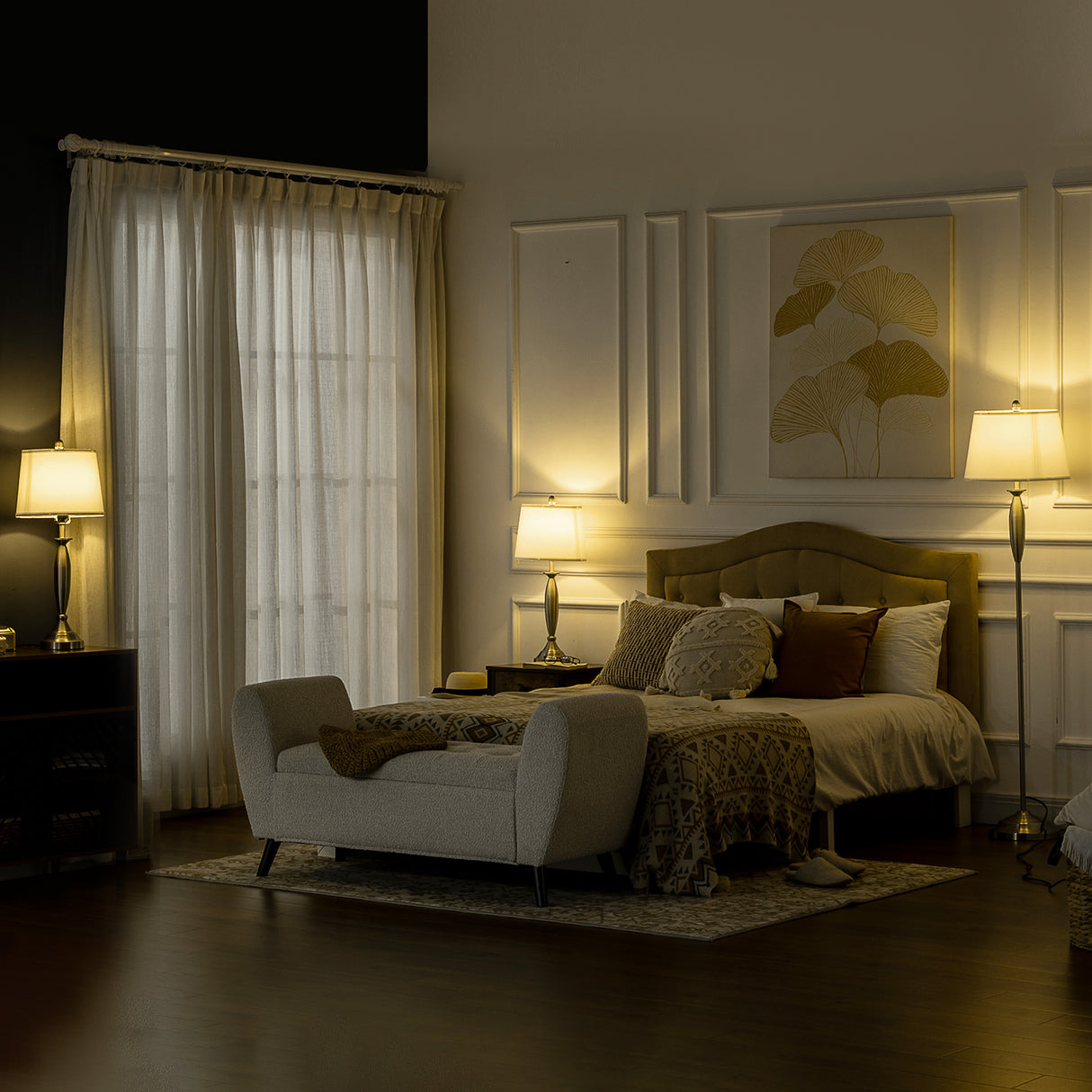 immagine-2-easycomfort-easycomfort-set-con-lampada-da-terra-e-lampada-da-tavolo-in-acciaio-e-tessuto-bianco-e-argento