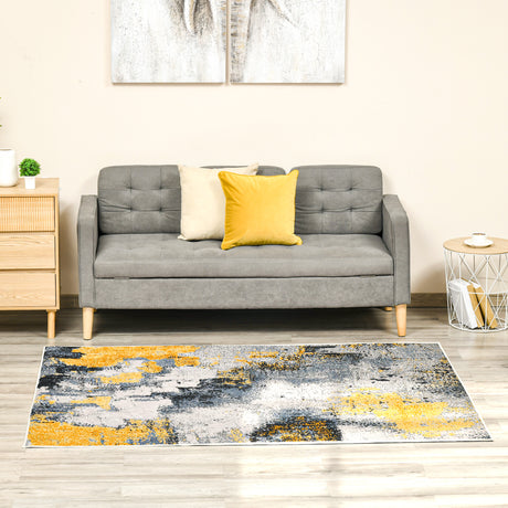 immagine-2-easycomfort-easycomfort-tappeto-moderno-pelo-corto-in-poliestere-per-interni-200x140cm-grigio-giallo-bianco