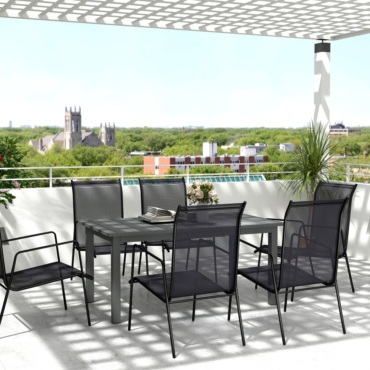 easycomfort easycomfort tavolo da giardino allungabile da 160 220 cm per 6 8 persone rettangolare in alluminio grigio