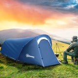 easycomfort easycomfort tenda da campeggio in poliestere e tessuto oxford con gancio interno e finestre a rete 265x140x95 cm