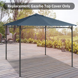 easycomfort easycomfort tetto di ricambio per gazebo 3x3 m in poliestere grigio con 8 fori di ventilazione