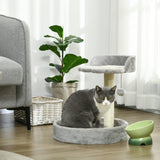 easycomfort easycomfort tiragraffi per gatti con lettini corda in juta e peluche 41x41x44 cm grigio chiaro