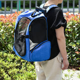 easycomfort easycomfort trasportino zaino 2 in 1 per cani e gatti con tasche e maniglia telescopica 42x25x55cm blu