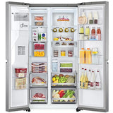 frigoriero lg smart side by side gsjv91pzae 635 litri classe energetica e a179xl91xp73 5 total no frost funzione ghiaccio tritato frost door in door wi fi con smartthinq inox
