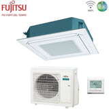 fujitsu condizionatore a cassetta fujitsu kr eco circular flow white 24000 btu auxg24krlb r 32 wi fi optional con griglia e filocomando